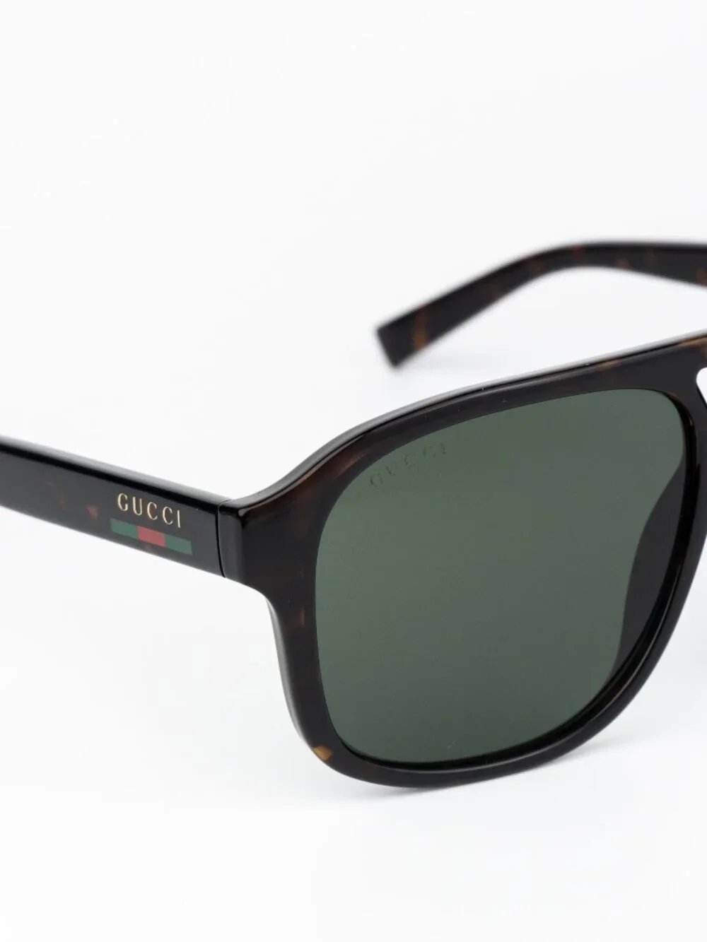 Gucci Men Sunglasses Havana Green Pilot GG1856S 002 NEW AUTHENTIC